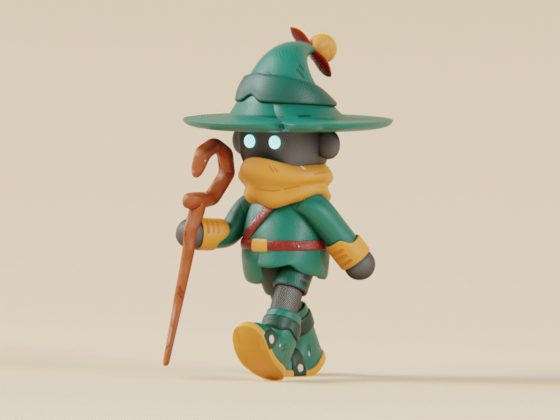 Fanart for LetsWalk! 2d 3d animation art clay cute design game illustration loop motion graphics walk
