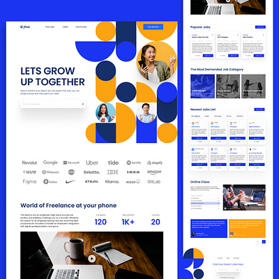 Jfind | landing page Job Seekers design exploration job jobs seeker ui ui design uiux ux web design website