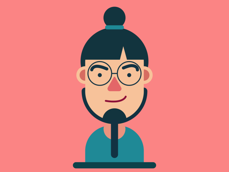 Selfie animation illustration