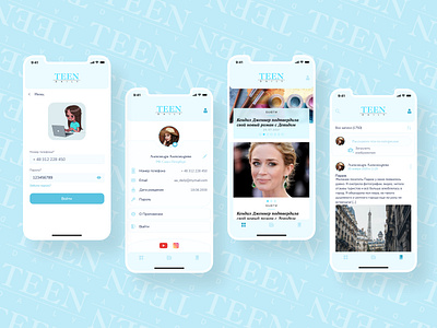 Social mobile app app branding celebrity diary homepage horoscope influence interview logo magazine mobile news popular social stars story teenagers tranding ui ux