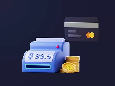 Blockchain 3D Animation Icon Set - Part 5 3d banking blender blockchain branding coin crypto icon cute finance fintech illustration isometric landing page low poly money money transfer app technology transactions ui app website