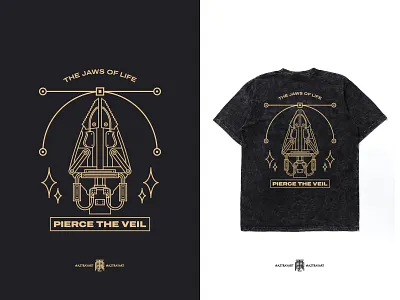 The Jaws of Life band band merch line art merch merchandise monoline pen tool pierce the veil tshirt tshirt design vector