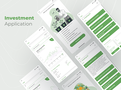 App screens for investment app app app design cryptoapp design investmentapp minimal sharemarketapp ui ux