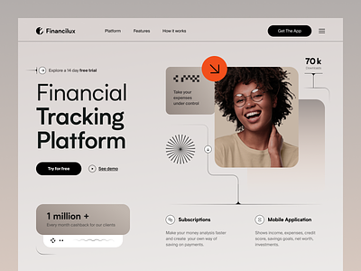 Financilux Website design interface product service startup ui ux web website