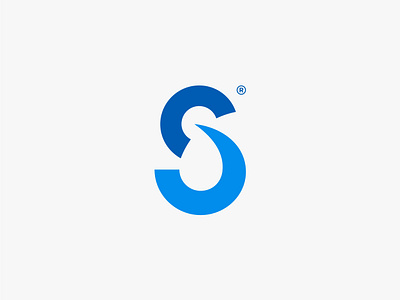 S-drop logo blue branding circle dribble drop letter logo logotipo monogram negative negative space oil petrol plumping s sea smart tear tech water