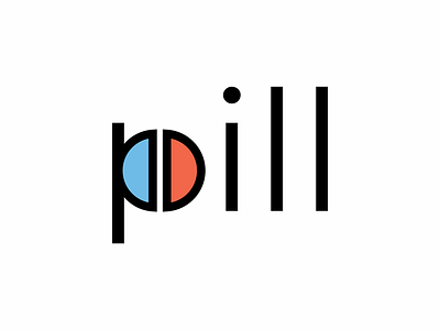 pill concept drug logo pill