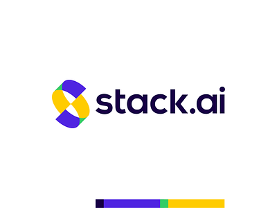 stack ai, s letter mark for artificial intelligence tools saas ai artificial intelligence data developers dynamic letter mark monogram logo logo design machine learning ml model analyze modern platform processes products s saas services stack tools
