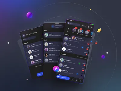 Visual Media Mobile Ui - Mobile App Design: Dark Mode clean dark mode design design system figma ios ios design media design minimal mobile app mobile design productivity ui ui design ui mobile app user interface ux ux design visual visual design
