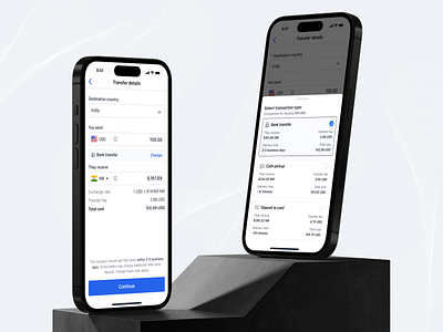 Remittances SDK - Transfer details api app bank clean ui design financial finserv fintech interface iphone modern money native product remittance sdk transfer ui ux
