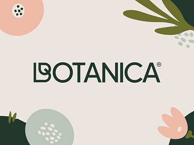 BOTANICA botanic brand branding flower green leaf logo mark nature plant rose tree wordmark