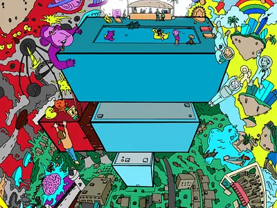 FTX World design graphic illustration