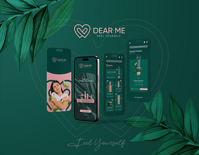 Dear me, cosmetics application application application mobile botanicals branding cometics app cosmetics creative logo design e commerce graphic design illustration logo logo design minimal store ui ui ux design