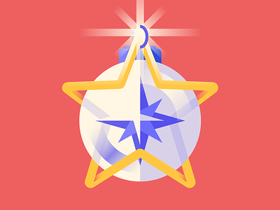 Xmas Star! 🎄 animation christmas gradient illustration santa claus snow texture vector xmas