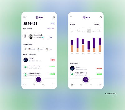 wallet dashboard 3d animation branding graphic design logo motion graphics ui