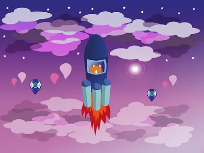 Alien planet 2d adobe illustrator alien artwork character colorful cute design digital digital art digital illustration flat flat design graphic design illustration illustration art illustrator modern simple vector