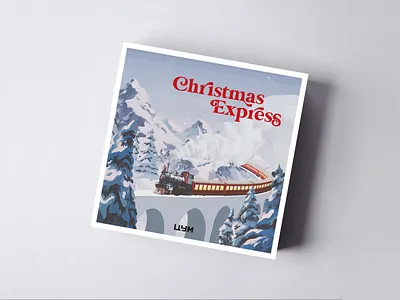 Advent Calendar - Christmas Express advent graphic design illustration postcard