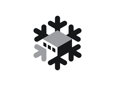 ColdRoomPeople V1 arrow building logo mark snowflake symbol
