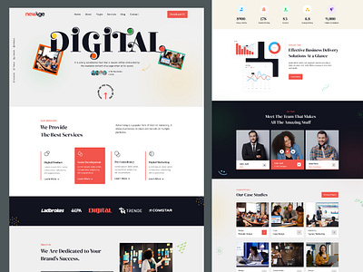 NewAge - Digital Agency Website agency agency website company consultant creative agency design agency design studio digital agency digital marketing landing page marketing agency minimal minimal ui online marketing portfolio portfolio website startup ui web design website design