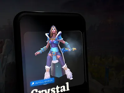 Dota2 hero picker experiment animation app art carousel darkmode dota2 experiment figma game mobile picker prototype ui video