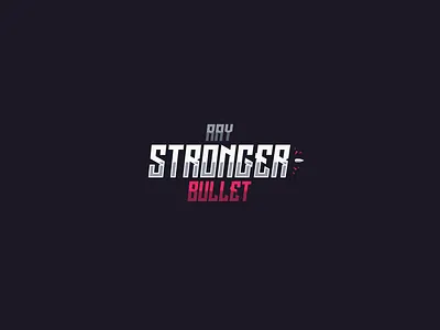 RaySrongerBullet branding bullet font lettering logo vector