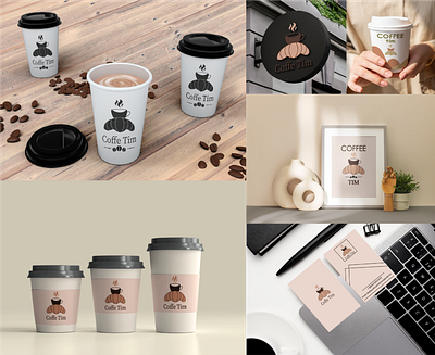 Logo for cafe adobe illustrator adobe photoshop beautiful branding cafe coffee color comfort corporate identity croissant design food graphic design illustration lightness logo minimalistic design style warm