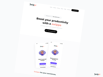 Swippe app branding ui website