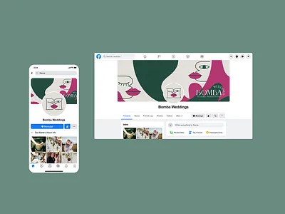 Bomba weedings - Aga bomba wedding planner | social media banner design graphic design logo socialmedia