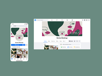 Bomba weedings - Aga bomba wedding planner | social media banner design graphic design logo socialmedia