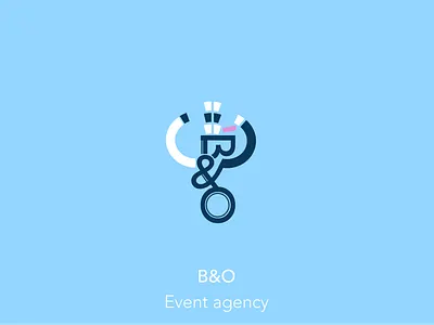 Event agency logo blue logo bo brand identity branding design event agency event agency logo event logo flat logo graphic design logo logo designer logotype simple logo smile logo typography vector