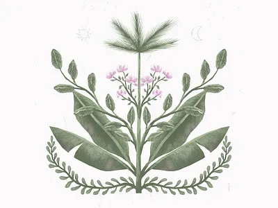 summer nights and days art artwork illustration jungle tropical