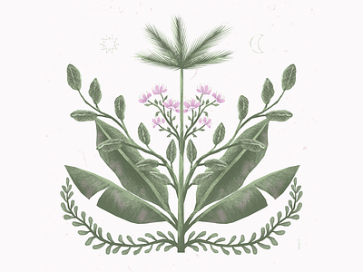 summer nights and days art artwork illustration jungle tropical