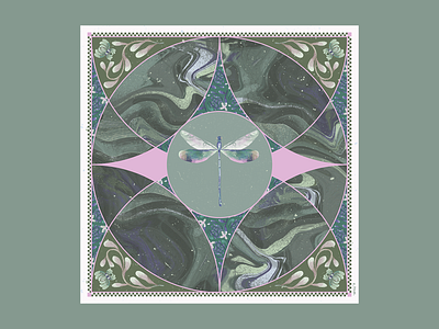 revival art artwork dragonfly illustration jungle tropical