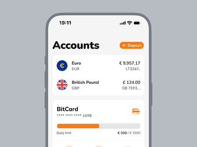 Accounts — BTC Mobile #03 app mobile ui