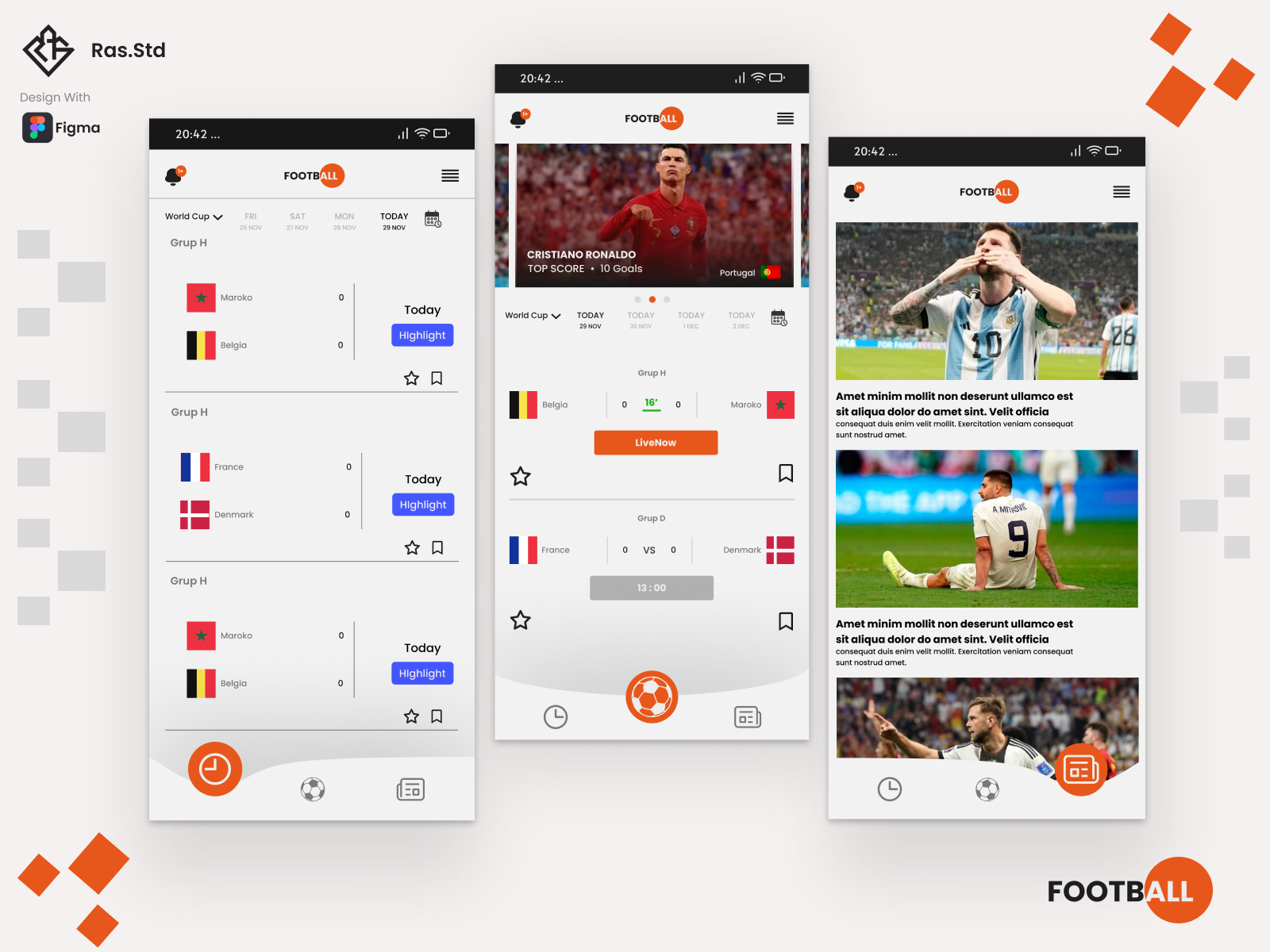 UI Design App Football by dandyi Syarif on Dribbble