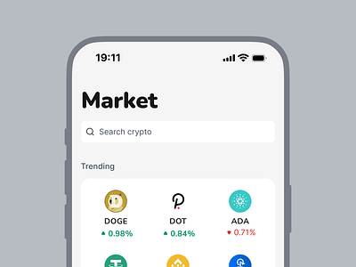 Market — BTC Mobile #04 app mobile ui