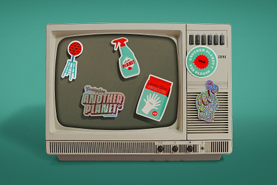 Stickers from Another Planet graphic design illustration photography stickers