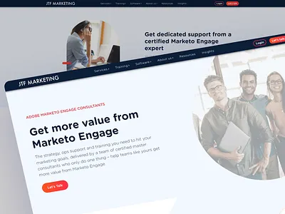 JTF Marketing - SaaS Website Development acf adobexd coding custom site custom solution design design agency development development agency figma illustration landing page logo ui design ux design web design web development wordpress