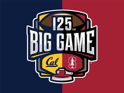 125th Big Game axe cal cal bears cal football california college design event branding football logo sports sports logo stanford stanford cardinal stanford football