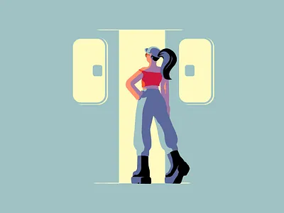 Metro Gurl 2d character characterdesign illustration motion graphics procreate