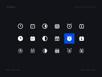 Universal Icon Set | 1986 high-quality vector icons 123done clean date figma glyph icon icon design icon pack icon set icon system iconjar iconography icons iconset minimalism symbol time ui universal icon set vector icons