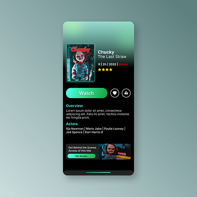 Movie App app design ui ux