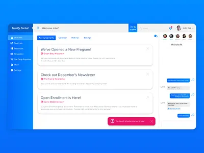 Company Dashboard Concept dashboard design ui ui design vector