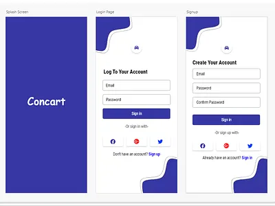 Apps Login & Signup interface. apps branding graphic design login logo signup ui