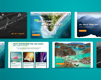 Travel & Tours | Landing page adventure blue design e e commerce figma lander landing page tours travel turquoise ui web design web page website