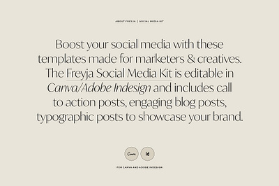 Freyja | Social Media Marketing Kit - 2 app branding design graphic design illustration logo typography ui ux vector