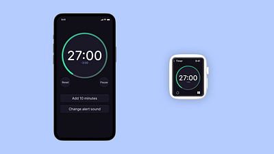 Countdown Timer clock countdown dailyui design mobile stopwatch timer ui uidesign watch