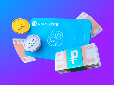 3D Plastic Card With Coins 3d 3d card 3d coins 3d money 3d plastic card 3d render 3dgraphic 3dillustration 3dmodeling render