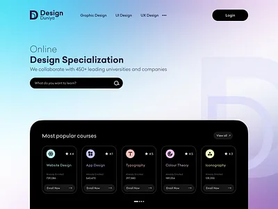 Design Duniya 2022 tranding black ui blur background colorful colorful background colour new concept noise popular simple ui tranding tranding design trending ui ui web design website website design