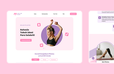 Pilates Studio design landing page pilates ui ui design uiux ux website