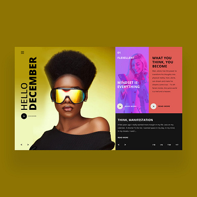 Hello December Web Ui Design Concept design graphic design photography ui ui design ux ux design web design